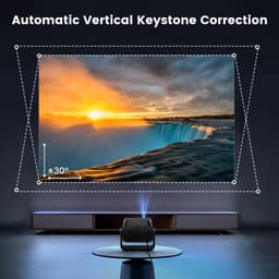 Mini Beamer - Projector - Digitale projector - 145° verstelbare standaard Miniprojector met WiFi en Bluetooth - 1080P - 18000 lumen - Draagbare projector - Autofocus - Schermschaal 16:09 - Compatibel met HDMI - Stroom - USB - Zwart — thumbnail 2
