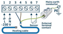 Programmeertbare Wi-Fi thermostaat W350, 16A, 230 V, Wit — thumbnail 2