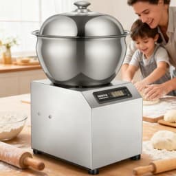 Deegmixer - Kneedmachine - Bakken en mengen - Dubbele rotatie - 5 kg capaciteit - Zilver — thumbnail 1