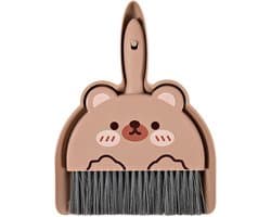 Mini stofpan en borstel - Handbezem set - Bureaureiniging - Compact opbergontwerp - 18 x 23cm - Niet gespecificeerd