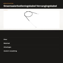 Dailygoods- Grasmaaierbedieningskabel 1,4 M - Vervanging - Tuingas - Tractiemotor - Hoogwaardig Rubber/Staal - Flexibel en Duurzaam - Bedieningskabel — thumbnail 4