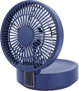 Tafelluchtcirculatieventilator - Bureau ventilator - Persoonlijke koeling - Draadloos oplaadbaar - 18x18x11 cm - Wit — thumbnail 3