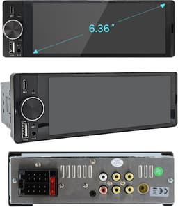 Hexinex - 1 DIN Carplay Autoradio - met 6,36 inch IPS-touchscreen - USB externe microfoon Achteruitrijcamera — thumbnail 5