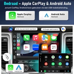 Hexinex - 2 DIN Carplay Autoradio - met 7 inch Display type C USB - achteruitrijcamera & Microfoon — thumbnail 5
