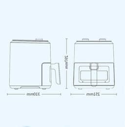 Heteluchtfriteuse - Airfryer Oven - Gezond Koken - Instelbare Temperatuur - 5 Liter - Beige — thumbnail 1