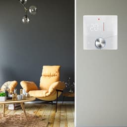 Slimme thermostaat - Digitale regelaar - Comfortabel wonen - Wifi bediening - 86x86 mm - Wit — thumbnail 3