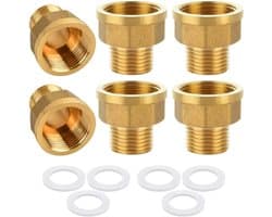 Messing Draad Fitting, Hexagonale Slangdop, Draadkap voor Slangen, Eindkap voor Buizen, 1/2" x 3/4" Draadverbinding