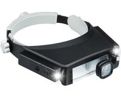Vergrootglas met LED Licht en Hoofdband - 1.5x, 3x, 6x, 8x Vergroting voor Precisiewerk, Reparaties en Hobby's
