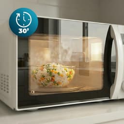 Magnetron met Grill - Oven Magnetron - Snel Eten Opwarmen - 3DWave Technologie - 20 Liter - Wit — thumbnail 3