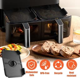 Cosensi - Silicone Splash Guard - Air Fryer Accessoires - Voor optimale luchtcirculatie - 2 stuks - Geschikt voor 8-in-1 Dual Zone Air Fryer XXL 8.... — thumbnail 4