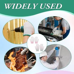 Een set van twee professionele hittebestendige handschoenen, bestaande uit ovenwanten en keukenhandschoenen, geschikt voor gebruik in de airfryer, op de barbecue, in de tuin en in de keuken (roze maat S, groen maat M). — thumbnail 4
