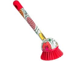 Borstel vaatwasser - Afwasborstel - Schoonmaken servies - Ergonomisch handvat - 25 cm - Blauw