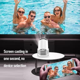 Dailygoods - Dailygoody - Mini Projector met WiFi - 1080P Resolutie voor Buiten en Thuisbioscoop - 50 ANSI Lumens - Perfect voor Films en Presentaties - Handz — thumbnail 3