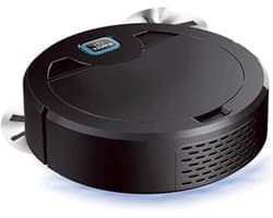 Compacte Robot stofzuiger. Desinfecterend licht. Door zijn compacte formaat past hij overal tussendoor.