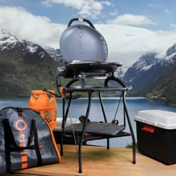 O-Grill 900 Black - Draagbare Gas BBQ - Extra Groot Grilloppervlak - Met Thermometer - Camping / Tuin - Zwart — thumbnail 2