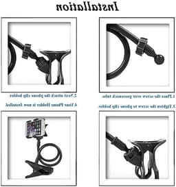 Verstelbare Webcam Stand met Flexibele Arm en 360° Rotatie voor Telefoons en Tablets, Desk en Bedhouder — thumbnail 3