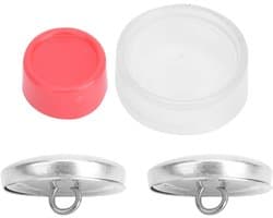 Dekknopen voor Creatieve Projecten, Bestekset voor Knopen, Stevige Stof, Platte Achterkant, 10 Sets van 25mm met Gereedschap voor Handwerken