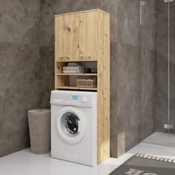 Wasmachine Ombouw - Opbouwmeubel - Kast Wasdroger - Meubel - opbergoplossing — thumbnail 3