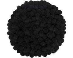 300 Stuks Fluffy Pompoms 2cm in Zwart voor Creatieve DIY Knutselprojecten en Decoraties