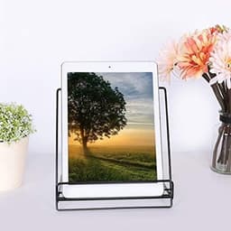 Boekensteun voor kantoor en thuis, ijzeren tafelrek, boekenplank, tablet houder en decoratie — thumbnail 3
