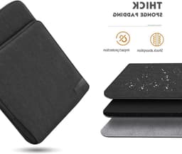 Tabletzak voor 8-9 Inch Tablets met Opbergvakken - Geschikt voor iPad Mini en Galaxy Tab A7 Lite - Zwart en Grijs — thumbnail 3