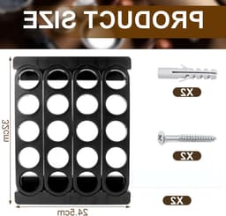 Capsulehouder voor Koffiecapsules, Wandmontage zonder Boren, Geschikt voor Keukenopslag, Ruimtebesparend en Stijlvol Design in Zwart — thumbnail 5