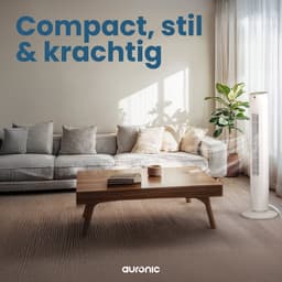 Auronic Torenventilator - Vloerventilator - Luchtkoeler - Ventilator Staand - 105 CM - 5 Snelheden - Met Afstandsbediening - Stille Ventilator - Fan - 45 dB - Wit — thumbnail 2