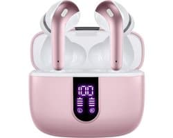 Draadloze hoofdtelefoon met microfoon en touchbediening Roze