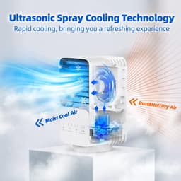 Mobiele Airco - Airconditioning - Ventilatoren - Airco Zonder Afvoerslang -Wit — thumbnail 5
