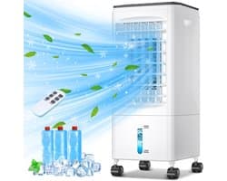 Mobiele Airconditioner 4-in-1 – Stil & Krachtig – 5,5L Tank – Timer & Afstandsbediening – Energieklasse A++