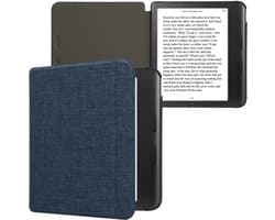 kwmobile hoes geschikt voor Kobo Libra Colour - Stoffen beschermhoes voor e-reader in blauw