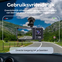 Denver Dashcam - Dashcam voor Auto - Voor- en Cabin Camera - Full HD - 120° Groothoek - Loop Opname - G-Sensor - CCT2500 — thumbnail 4