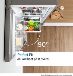 Bosch - KGN492IAF - Serie 4 - Koel-vriescombinatie - Energielabel A - 203 x 70 cm - Extra breed - RVS - Total No Frost; Nooit meer ontdooien- Zeer stil - VitaFresh XXL 0°C: houd etenswaren langer vers met extra ruime vershoudlades. — thumbnail 9