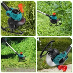 Handmaaier - Grasmaaier - Grastrimmer - Grasschaar - Grasmachine - 3000W - 6-Inch - Elektrische/Accu - Grastrimmer met 90° Verstelbare Kop – Tuingereedschap voor Precisiewerk - 21V/18V Compatibel - Inclusief 2x Accu — thumbnail 5