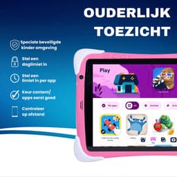 Balou ChildTab XL Kindertablet 10.1 inch met bluetooth koptelefoon - Roze of Blauw - 128GB (64GB+64GB) + 4GB RAM - Inclusief Gratis Screenprotector en 64GB SD-kaart - Ouderlijk Toezicht & Lange Batterijduur — thumbnail 4
