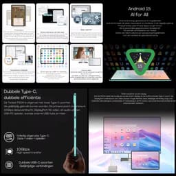 Teclast P50AI Android Tablet 11 inch 90Hz scherm AllWinner A733-AI octa-core (6GB + 10GB) Max. 16GB RAM 128GB LPDDR5 Wifi-6 7000mAh batterij AI tablet PC - Tablet — thumbnail 3