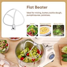 Keukenmixer - Keukenmachine - Foodprocessor - Keukenrobot - 1200W - OLED Touchscreen – 11 Snelheden – 5L RVS Mengkom – Elektrische Foodmixer - Rood — thumbnail 4