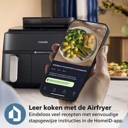 Philips 5000 Series Dual Basket Airfryer - NA551/00 - Stoomfunctie - Dubbele Mand - 9L - Tot 6 Personen — thumbnail 12