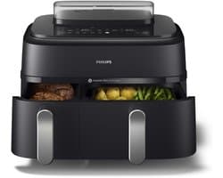 Philips 5000 Series Dual Basket Airfryer - NA551/00 - Stoomfunctie - Dubbele Mand - 9L - Tot 6 Personen — afbeelding 1