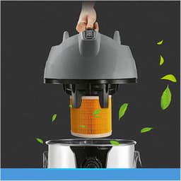 2 stuks Patroon filters - stofzuiger HEPA-filter katoen - Stofzuigerfilter - Vervangende onderdelen - Filteronderdelen - Filtercompatibele filters - Geschikt voor Karcher WD3, NT18, 20, 38, 1HEPA-filter WD2, MV2, 3 stofzuigers - Geel — thumbnail 2