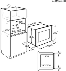 AEG TS5CM25TB - 5000 Serie - Inbouwmagnetron - Met hetelucht en grill - 900 W - Zwart — thumbnail 10