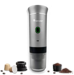 Draagbare koffiemachine - Cuisina Lumina ® - Hoogwaardige kwaliteit - 120 ML - Voor onderweg - Draagbaar koffiezetapparaat - Camping gadget - Oplaadbaar - Verwarmt water - Koffiecups & gemalen koffie - Espresso & Lungo - Matte lichtgrijs — thumbnail 1