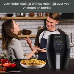 BROCK Digitale Airfryer 3.5L – 1200W Heteluchtfriteuse Zonder Olie – PFAS-vrij, Antiaanbaklaag & Touchscreen – Zwart — thumbnail 10