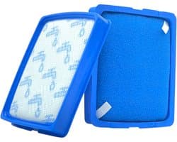 Fixem - Geschikt voor Philips - Stofzuiger filter - Blauw filter - 2 stuks - PowerPro Expert FC6042/01 - Motor CP0617 (exclusief raamwerk) - Uitwasbaar — afbeelding 1
