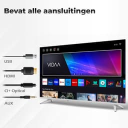 Horizon Smart TV 32 inch - LED Televisie - Diamant Serie HD - WiFi - Netflix - Frameless Slim Design - Wit — thumbnail 5