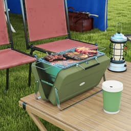 Premie Houtskool barbecue - Draagbare opvouwbare barbecue - Grilloppervlak 32x20cm - mini BBQ — thumbnail 3