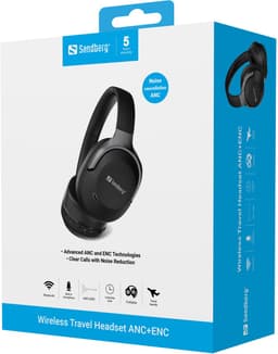 Sandberg 126-53 hoofdtelefoon/headset Draadloos Hoofdband Oproepen/muziek Bluetooth Zwart — thumbnail 2