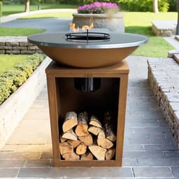 ASH - Solaris - Cortenstaal - XXL - Plancha barbecue met grillring - Buitenkoken - Plancha BBQ - Plancha Bakken - Roest - Grillring — thumbnail 1
