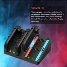 Oplaadstation voor Nintendo Switch 2 van MMOBIEL – Compacte Laadbasis voor 4 Joy-Con Controllers (2 Sets) met LED Laadstatus – Opslag voor 4 Spelkaarten – Accessoires Opbergmogelijkheid voor NS2 — thumbnail 3