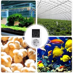 Thermostaat Digitale temperatuurregelaansluiting - Verwarmingsthermostaat met NTC-sonde - Voor verwarmingsapparatuur - Digitale thermostaataansluiting voor kaskoeling — thumbnail 3